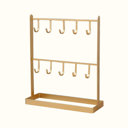 Porte bijoux en métal doré ou noir