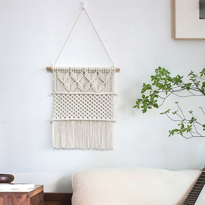 Porte bijoux macramé bohème à suspendre