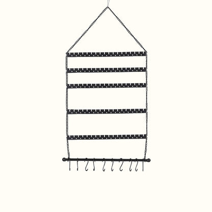 Porte bijoux mural avec crochets en métal