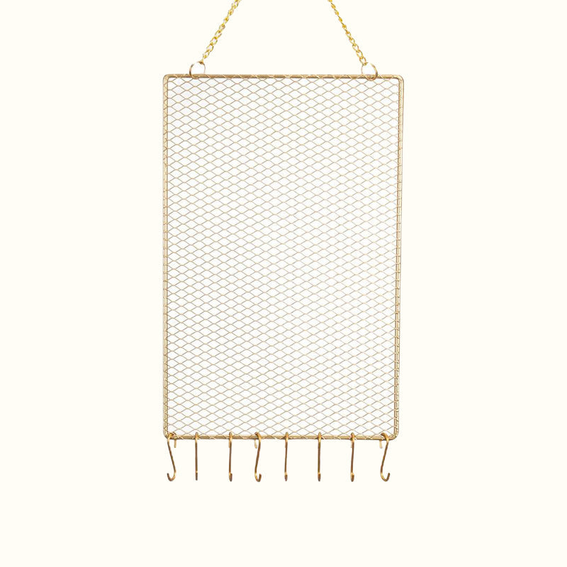 Porte-bijoux mural cadre en métal