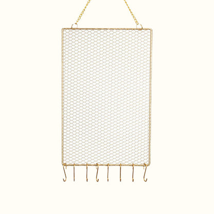 Porte-bijoux mural cadre en métal