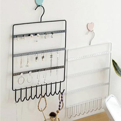 Porte-bijoux mural cintre avec crochets