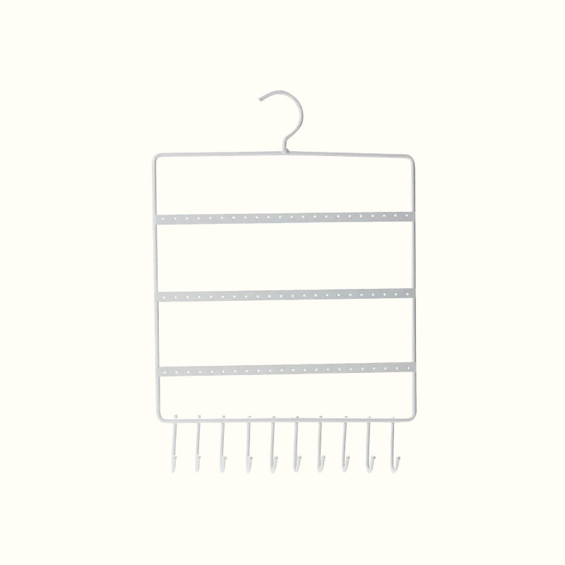 Porte-bijoux mural cintre avec crochets