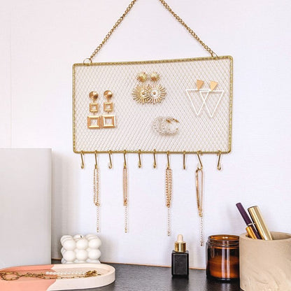 Porte bijoux mural design en métal