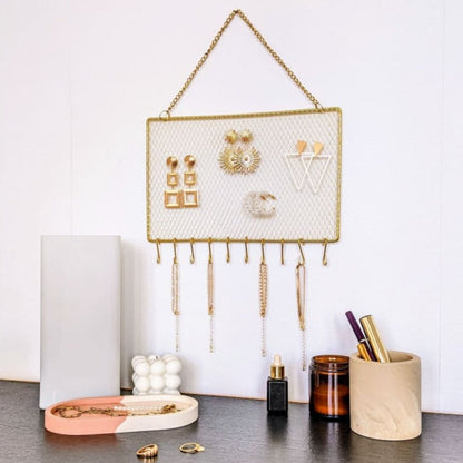 Porte bijoux mural design en métal