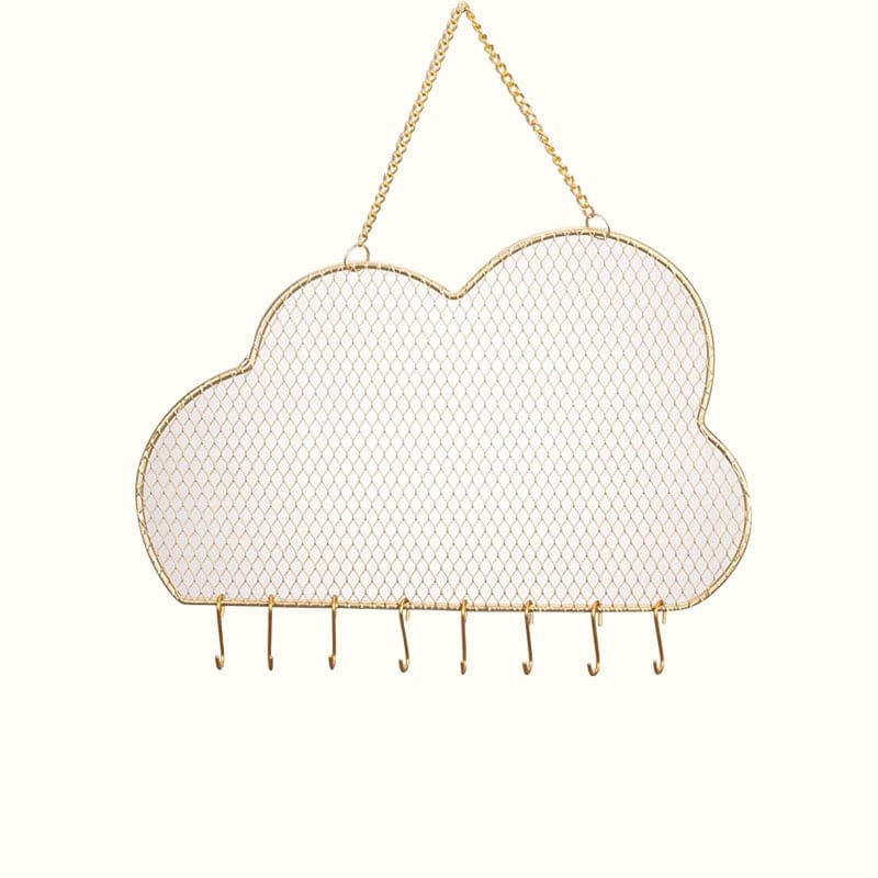 Porte bijoux mural design nuage en métal