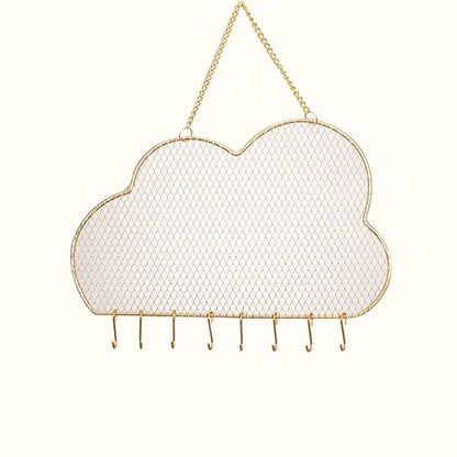 Porte bijoux mural design nuage en métal