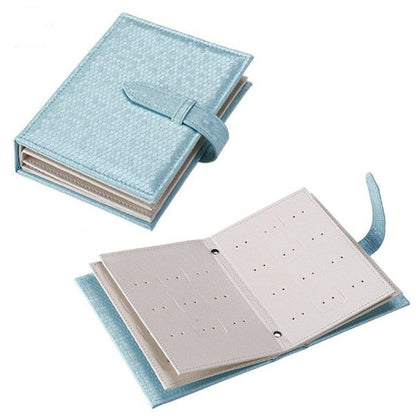 Porte-boucles d’oreilles portefeuille en cuir