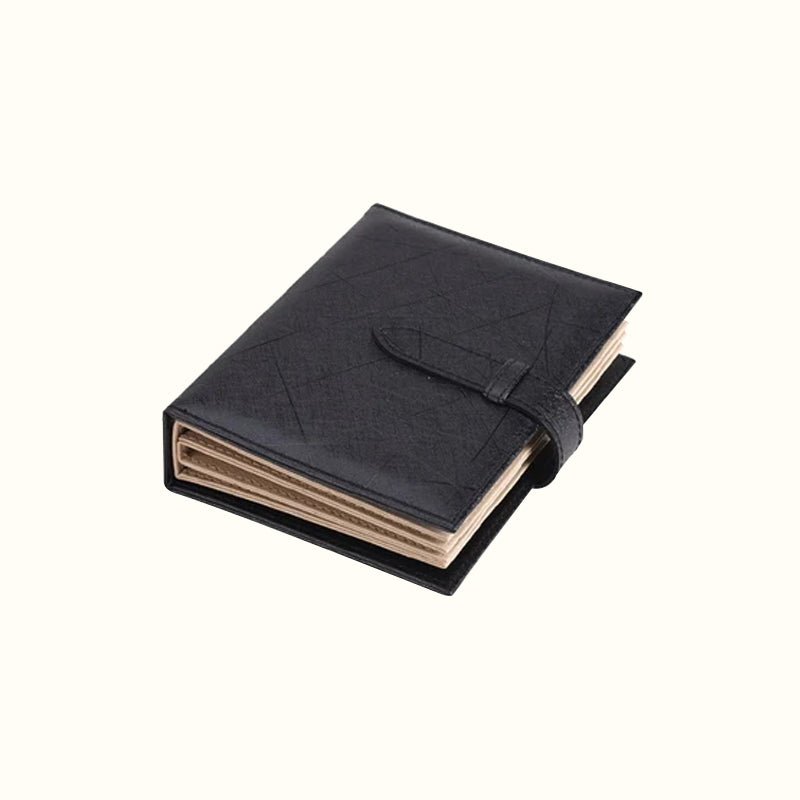 Porte-boucles d’oreilles portefeuille en cuir