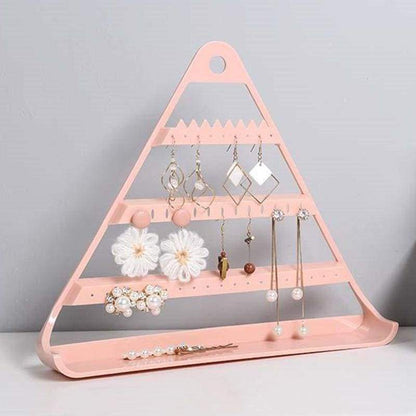 Porte-boucles d’oreilles pyramide mural