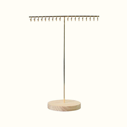 Présentoir à colliers en bois et métal