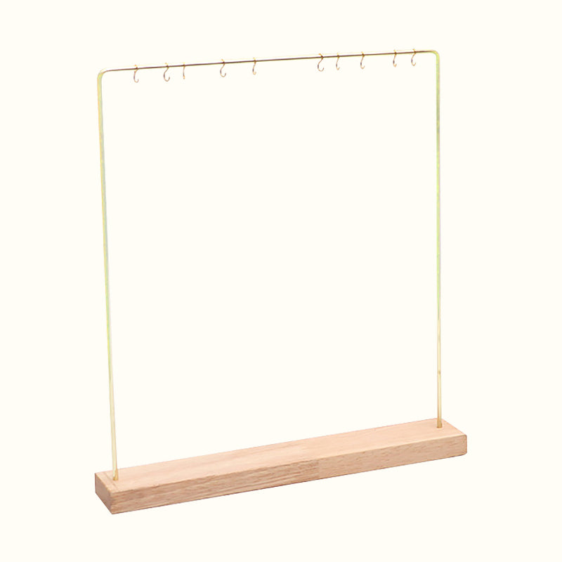 Porte colliers design en bois et métal