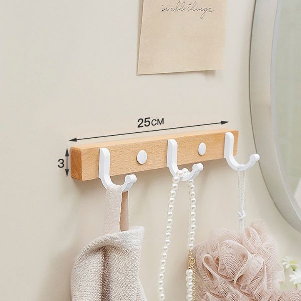 porte manteaux bois hetre 3 crochets