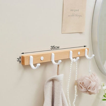 porte manteaux bois hetre 4 crochets