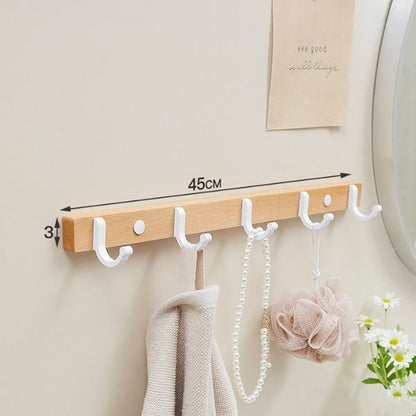 porte manteaux bois hetre 5 crochets