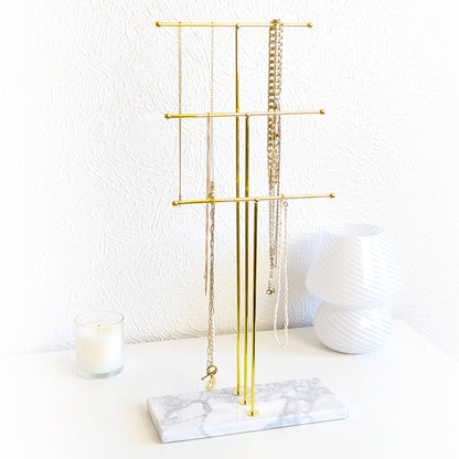 Présentoir à bijoux design en marbre