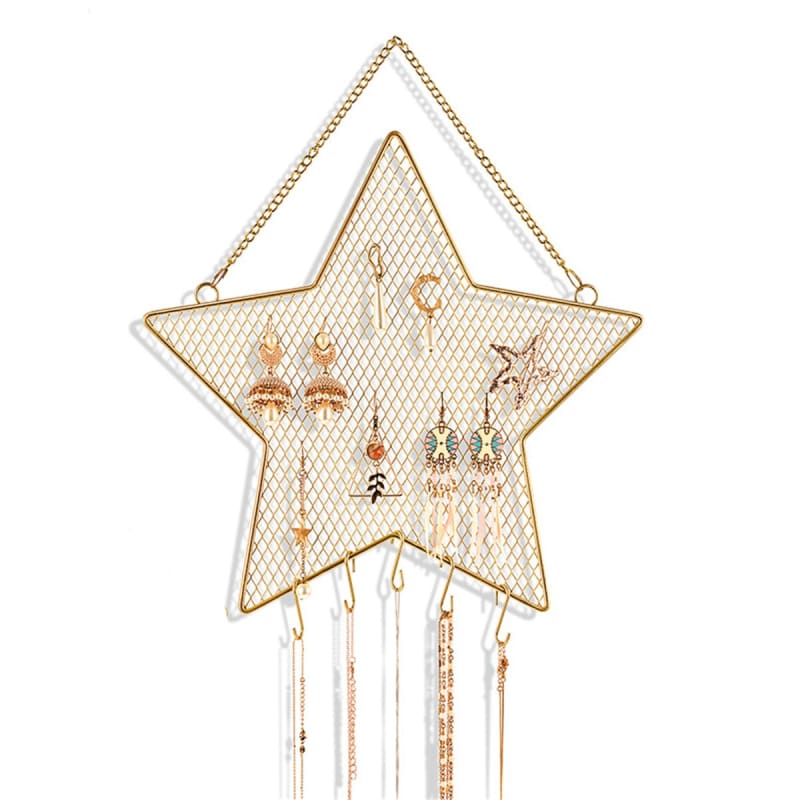 Présentoir bijoux mural lune et étoile