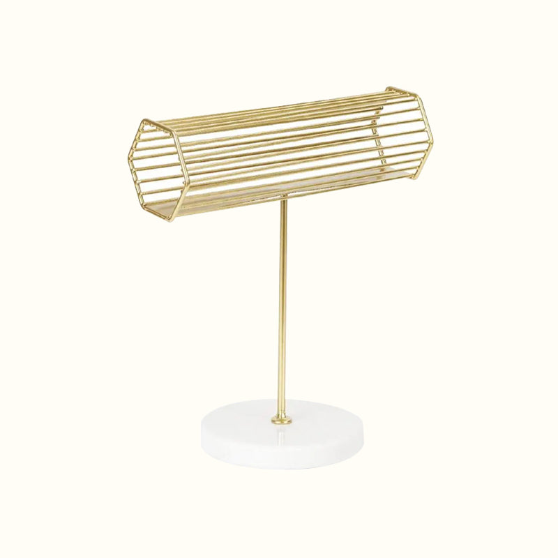 Présentoir pour bracelets doré en marbre