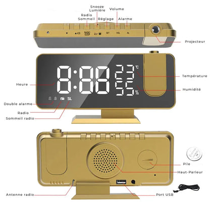 Radio réveil projecteur original