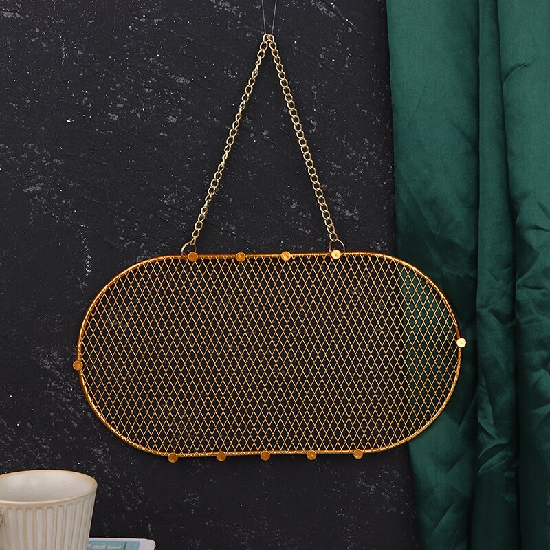 Rangement bijoux mural doré