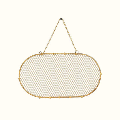 Rangement bijoux mural doré