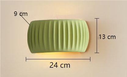 Applique Murale Scandinave en Résine - Éclairage Design avec Texture Ribblée