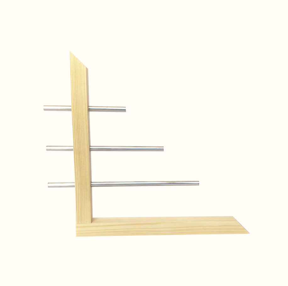 Support à bijoux en bois et aluminium