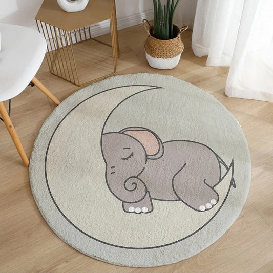 Tapis de Sol Éléphant Chambre Bébé