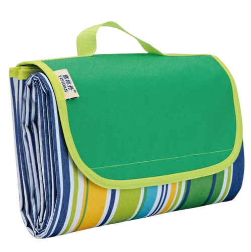 nappe picnic vert rayure