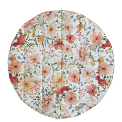 Tapis rond en coton “Flower Power”