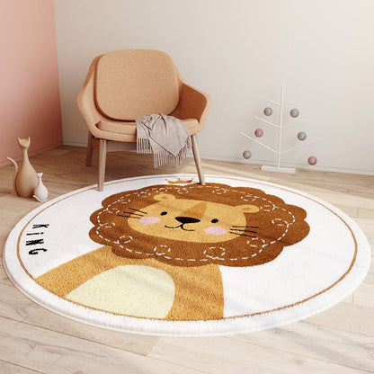 Tapis Rond Chambre Bébé Garçon Lion