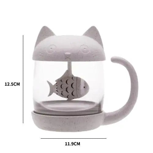 Tasse à Thé Chat avec Infuseur