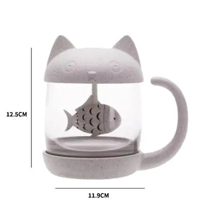 Tasse à Thé Chat avec Infuseur