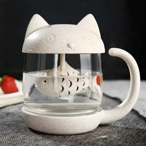 Tasse à Thé Chat avec Infuseur