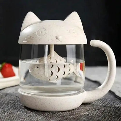 Tasse à Thé Chat avec Infuseur