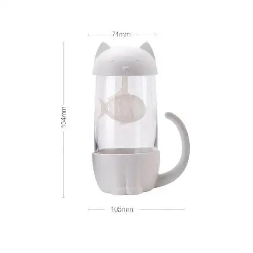 Tasse à Thé Infuseur Chat Blanc