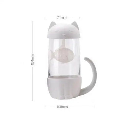 Tasse à Thé Infuseur Chat Blanc