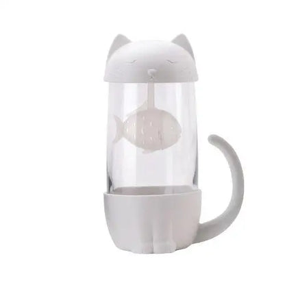 Tasse à Thé Infuseur Chat Blanc