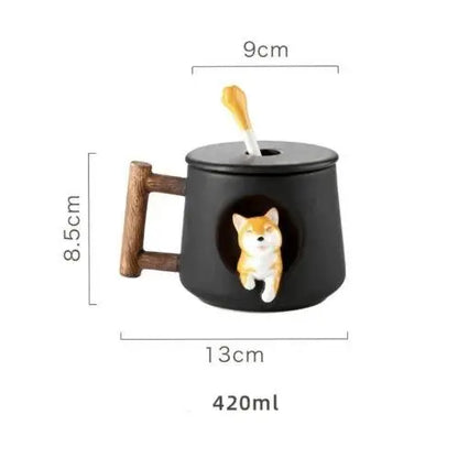 Tasse de Thé Shiba Blanche