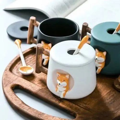 Tasse de Thé Shiba Blanche