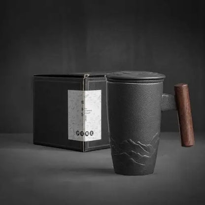 Tasse Infuseur Céramique Noir