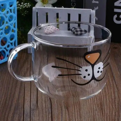 Tasse Transparente Moustache Chat