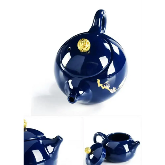 Théière Bleu en Porcelaine