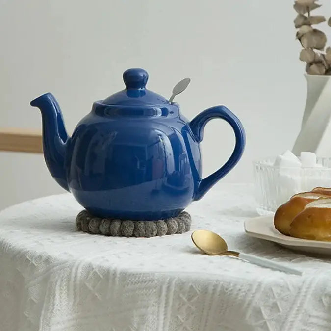 Théière Bleue en Céramique