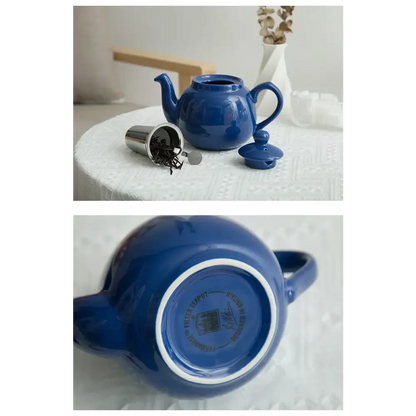Théière Bleue en Céramique