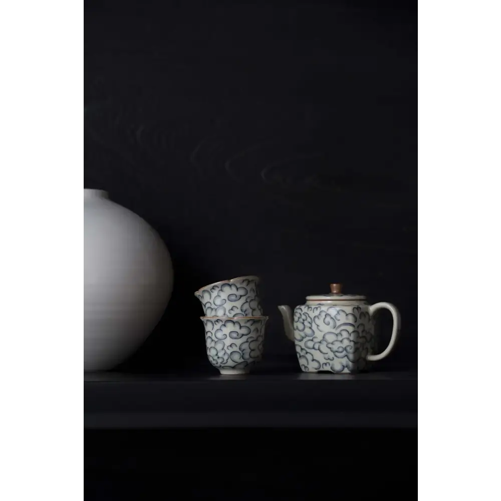 Théière carrée en porcelaine