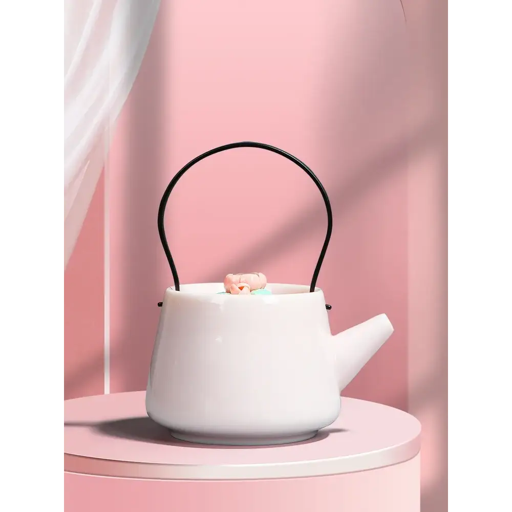 Théière Céramique Artisanale Fleurie