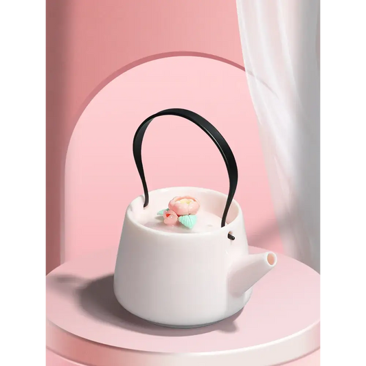 Théière Céramique Artisanale Fleurie