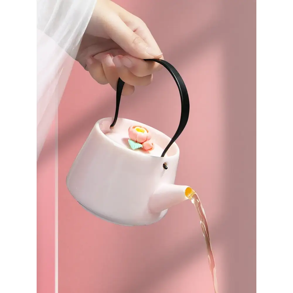 Théière Céramique Artisanale Fleurie