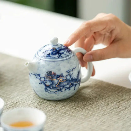 Théière Céramique Chine｜Dragon Bleu